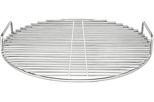 CStern Grille de barbecue ronde en acier inoxydable - Diamètre : 64 cm - Accessoire de barbecue portable - Convient pour les randonnées en plein air, les repas de jardin, le camping