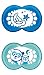 MAM Night Glow in The Dark Soothers Suitable for Travel Case (12 Months and Above Blue/Green)