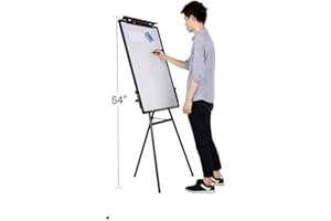 LUEBEL Height Adjustable Whiteboard Portable Whiteboard On Stand for Work Home Use with Pen, Eraser, Magnets, Sturdy Whiteboard Tripod Easel
