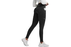 baleaf Damen Thermo Leggings gefütterte Winter Hose mit Teddy Fleece high Waist Winter wasserdichte Sporthose