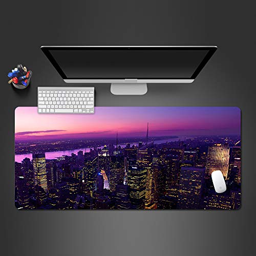 Preisvergleich Produktbild Sonnenuntergang professionelle Spiel-Spieler-Mausunterlage unter der Stadt-Mausunterlage zur Computerspiel-Mausunterlagenlandschaft 800x300x2