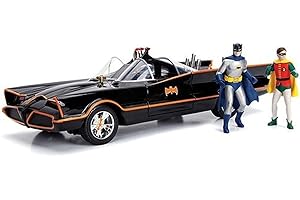 Jada - Batimóvil modelo coche 1/18 26cm y 2 Figuras Batman y Robin (Jada Toys 98625)