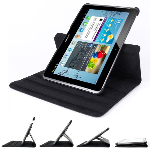 3in1 SET 360   Edle Schutztasche f  r Samsung Galaxy Tab 2 10 1 P5100 P5110   Folie   Pen Tasche Etui H  lle  Schwarz 