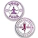 Price comparison product image 2 x Yoga Sticker Car Bike iPad Laptop OM Meditation Gift Fun Club Girls #5011 (10cm x 10cm)