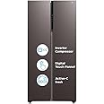 Midea 482 L Frost Free Inverter Compressor Side By Side Refrigerator With Active C Deodorizer ( Mdrs619Fgg28Ind, Black Jazz, Multi Air Flow, Touch Panel )