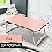Produktbild He Ping Yuan Notebookständer Klein-Portable Klapptisch-Küche Camping Picknick im Freien Holzklapp Computertisch @@ (Farbe : Pink)