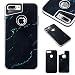 Produktbild iPhone 7 Plus (5,5 zoll) PC Marmor-Hülle,Fanryn Marmor Optik Case Schutzhülle Crystal Case mit hochwertiger Marmor Optik Marmormuster Marble Design Hart PC Handy Hülle Durchsichtig Transparent Etui Cover Case Protective Shell Schutzhülle Telefon Kasten für iPhone 7 Plus (5,5 zoll) – Schwarz Marmor-Design