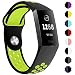 Produktbild KIMILAR Fitbit Charge 3 Armband Edelstahl, Zweifarbigen Silikon Ersatz-Armbänder Verstellbare Sport Bracelet Band Wristband für Fitbit Charge 3 & Special Edition Fitness-Tracker (S, Schwarz & Gelben)