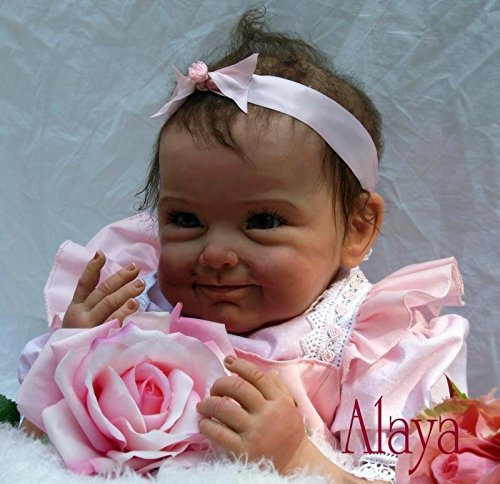 Nicery Reborn Baby Doll Soft Silicone 22inch 55cm Magnetic Mouth Lovely Lifelike Cute Boy Girl Toy Pink Dress Flower