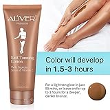 Seguro para su uso - Hecho de ingredientes naturales, este autobronceador desarrolla una piel pálida en un brillo natural besado por el sol; Apto para hombres, mujeres y adolescentes.
