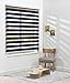 Produktbild Custom auf Größe geschnitten, [winsharp woodlook,, B x H (cm)] Horizontal Fenster Schatten Rollo Zebra Dual Rollläden & Behandlungen, max. 240 cm Breite, 240 cm lang, Polyester-Mischgewebe, violett, W210 x H210 (CM)