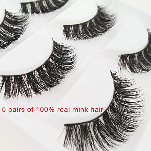 Preisvergleich Produktbild lzn 5 Pairs 3D False Lashes, Fake Eyelashes Falsche Wimpern