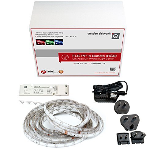 Set de ampliación para iluminación controlada por radio (ZigBee Light Link) , barras LED de 3m RGB y adaptador