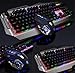 Produktbild unakim - Professionelle Ausrüstung Rainbow Hintergrundbeleuchtung Wired Gaming Tastatur und Maus Combo T