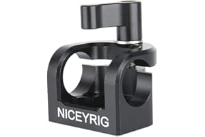 NICEYRIG Support de Tige de 15 mm pour Tige de caméra 15 mm pour système de Support de Microphone EVF