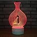 Produktbild Geschenk Nachtlichter 3D Led Lampe Bunte Farbverlauf Visuelle 7 Farbwechsel Vase Vogel Atmosphäre Dekor Nachtlicht Touch-Schalter Tier Modell Tischlampe