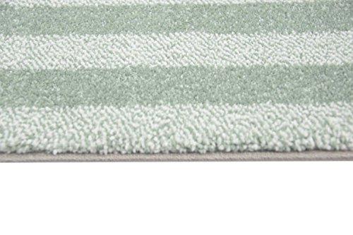 Kinderteppich Spielteppich Kinderzimmer Teppich niedliche Bunte Tiere mit Konturenschnitt mit Hund Giraffe Zebra Bär Katze Nilpferd in Pastellfarben Rosa Türkis Lila Senfgelb Grau Grün Creme Beige Bunt Größe 120×170 cm - 5
