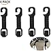 Produktbild 4 Stück Universal Praktische Fahrzeug Auto Back Seat Kopfstütze Kleiderbügel Haken Halter – Robust und langlebig Rücksitz Lagerung für Handtaschen, geldbeuteln, Mäntel, Flaschenhalter, und Lebensmittels Taschen