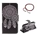 Produktbild Schutzhülle für iPhone 4 / 4S, GOCDLJ Ultra Thin PU Leder Flip Cover Muster Tasche Ledertasche Handytasche Hülle für iPhone 4 / 4S Buchstil Handyhülle Protective Case Etui Bumper Schale Wallet vollständig schützende mit Magnetverschluss Ständerfunktion ID Karte Slots Pouch Soft Silikon Backcover Rückseite shell kunstlederhülle + Chinesischer Stil Rote Armbänder Design Schwarz Campanula