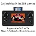 Produktbild Retro-Videospielkonsole, 7,1 cm, eingebaute 259 Spiele mit 2 Spielkarten, AV-Out, wiederaufladbarer Lithium-Batterie, Exquisite Verarbeitung schwarz Schwarz