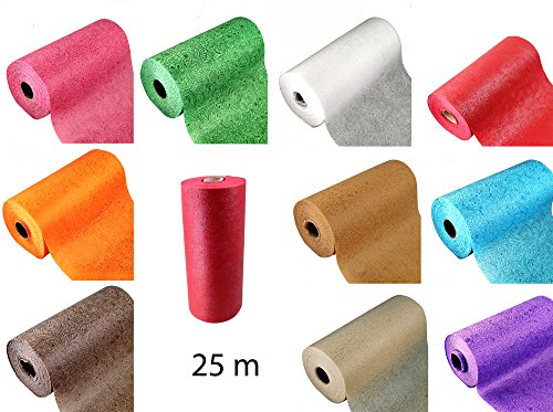 Tischläufer 25 m Hochzeit Taufe Konfirmation Kommunion Tischband 30cm (0,8€/m) (braun) - 2