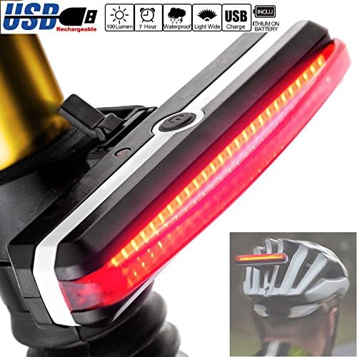 Rear Bike Tail Light - USB Rechargeable Taillight 6 Light Modes for Bicycles, Helmets,backpack,Easy Instal for Children and Adult