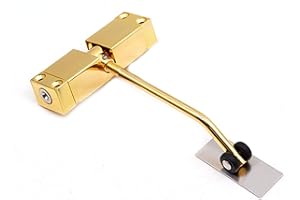 GONNELY Chiudiporta Automatico, Persiana Idraulica Silenzioso Con Viti Per Porte Interne Di Casaper Porte Pesanti Porte Di Grandi Dimensioni E Porte Metalliche (Oro)