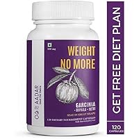 AADAR WEIGHT NO MORE | Natural Weight Loss Supplement | 120 Capsules | Belly Fat Burner for Men and Women | Garcinia Cambogia, Triphala, Fenugreek, Green Tea