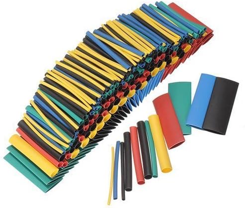 Diossad 280 Pcs Heat Shrink Tubing Cable Sleeving Wire Wrap Kit Set Ratio 2:1Insulation Protection Flame Retardant In 5 Color 8 Size