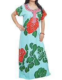 Indiatrendzs Women Nightwear Modal Fabric Printed Long Nighty (Chest 42)