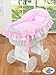 My Sweet Baby Wicker Crib Moses Basket With Wicker Hood (Pink)