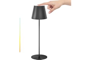 ‎GGNOO GGNOO Tischlampe Kabellos Dimmbare 2700-6000K Farbtemperatur 3 Farben Led Tischlampe IP54 Metall Led Tischleuchte kabellos für Aussen Schlafzimmer Bar Balkon Hotel