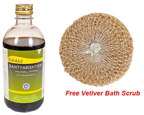 Kottakkal Arya Vaidya Sala Kottakkal Dantyarishtam 450ml + Vetiver gratuito Baño Exfoliante