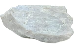 Weißer Mondstein Rohstein | 100% natürlicher Edelstein | Grau-Weißer Kristall | Handverlesen | Schimmernd | Spirituell | Hochwertige Edelstein-Deko | firstonthesun®