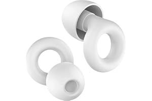 FUJI Ear Plugs for Sleep - 8 Ear Tips in XS/S/M/L(White) SNR 28dB - Silicone Earplugs for Sleeping, Soft, and Reusable Noise Reduction Ear Plugs