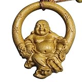 Schöner Schlüsselanhänger fürs Auto | Anhänger für Autoschlüssel | Autoschlüsselanhänger aus Holz mit Buddhaanhänger - 2