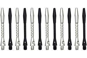 Fléchettes tiges en métal Aluminium Medium 2BA Harrows intermédiaire à découper Motif Dart tiges assorties de lancement de jouet Lot de 12 par Bipy