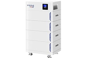 CYCCLEVOLT Balkonkraftwerk mit 20KWh Solarspeicher, 5kW Wechselrichter mit 48V 400Ah batteriespeicher, 5000W Solar Eingang, modulare Erweiterbarkeit LiFePO4, Plug&Play ideal für inselanlage