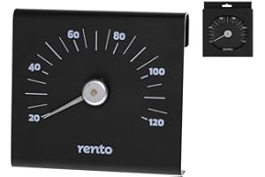 DESINEO Rento - Thermometer, Saunathermometer - Aluminium - Farbe: Anthrazit - (BxHxT): 15 x 14 x 3 cm