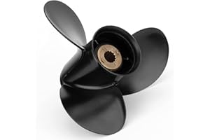 Qiclear OEM Upgrade Aluminum Outboard Propeller for Mercury Motos 30/35/40/45/50/55/60/70HP,13 Spline Tooth,Rh