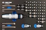 Aufnahmeschaft Schlitz (8-10) king tony 94143FRE Tablett Evawave Schlagbuchstaben Schraubendreher mit Bits, Bit-Set, 43-teilig
