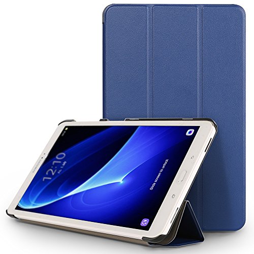 Samsung Galaxy Tab A 10.1 Hülle - Colico Ultra Dünn Case mit Ständer, eigebauter Magnet für Auto Sleep / Wake Up Funktion, Leder Tasche Etui Schutzhülle Cover Stand Holder , Perfekt Geeignet für Samsung Tab A 10.1 Tablet 2016 Version Wi-Fi/ LTE SM-T580N SM-T585N (Blue)