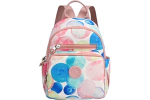 YANAIER Klein Rucksack Damen Wasserdicht Cityrucksack Daypacks Kleiner Rucksackhandtaschen Mädchen Schultaschen für Reise Freizeit Einkauf Bunte Blasen