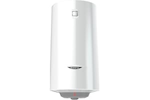 Ariston PRO 1 R 100 litres - Chauffe-eau Électrique Vertical Mural - Résistance Blindée - Molette de Réglage de la Température - Conçu pour installé en France
