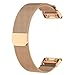 Produktbild Mumuj Milanese Edelstahl Armbanduhr, Magnetic Edelstahl Uhrenarmband Smart Watch Unisex Ersatzband Band Uhrenarmband für Garmin Forerunner 945 Smart Watch (Roségold)