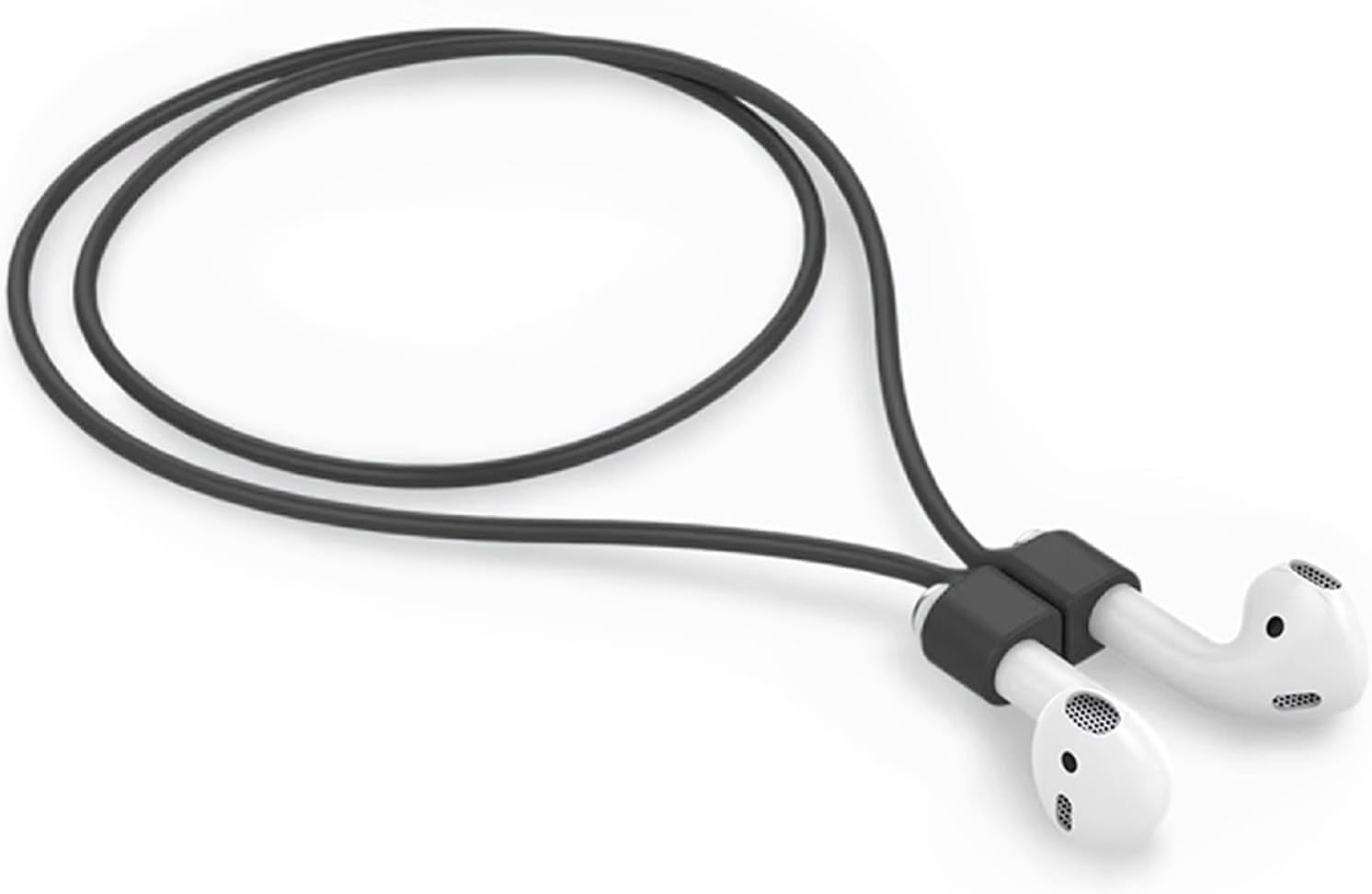 OJOS Ultra Strong Magnetic Anti-Lost Straps Compatible with AirPods, Soft Silicone Sports Compatible with AirPods 4rd / Pro 1st & 2nd / 3rd /1&2, Neck Rope Cord- Black