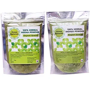 Ovesa Indigo Henna Powder, Natural Henna Combo Herbal Henna Powder Pack Of 2 (250+250 Grams)
