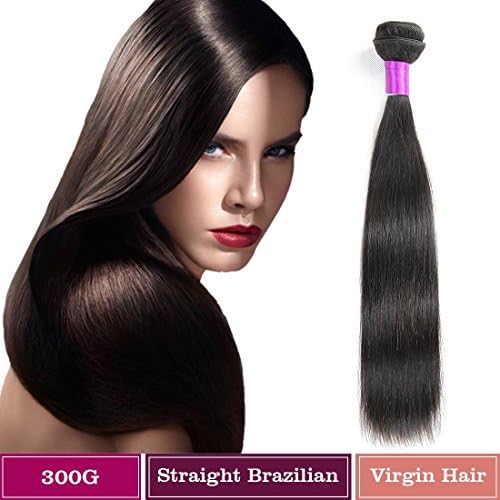 Brazilian Virgin Hair Weave Bundles Silky Straight Hair Weft 6A Unprocessed Remy Human Hair Extensions Natural Color (1Bundle, 8 Inch)