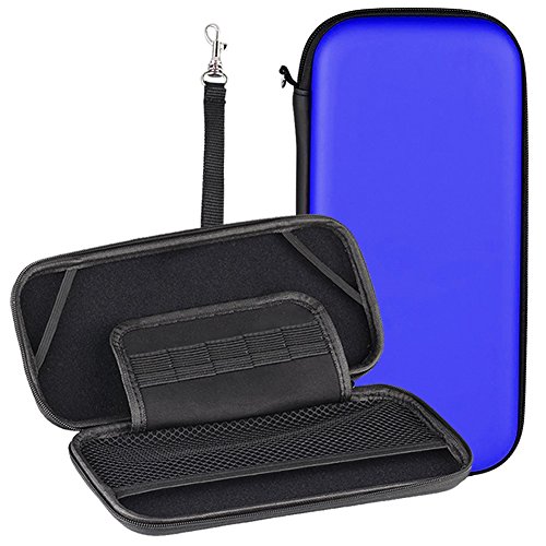 Preisvergleich Produktbild MaxKu Tasche für das Nintendo Switch, Reiseetui Hülle Schutzhülle Aufbewahrungstasche Hartschalen case mit Netztasche und Reißverschluss (Blau)