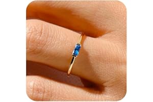 ZHESHY Ring Gold Silber für Damen Geburtsstein 14K Vergoldet Verlobungsring Promise Solitär Daumenring mit Edelstein Granat Citrin Peridot Ringe Goldene Stapelringe für Frauen Geschenk Größe 52-64